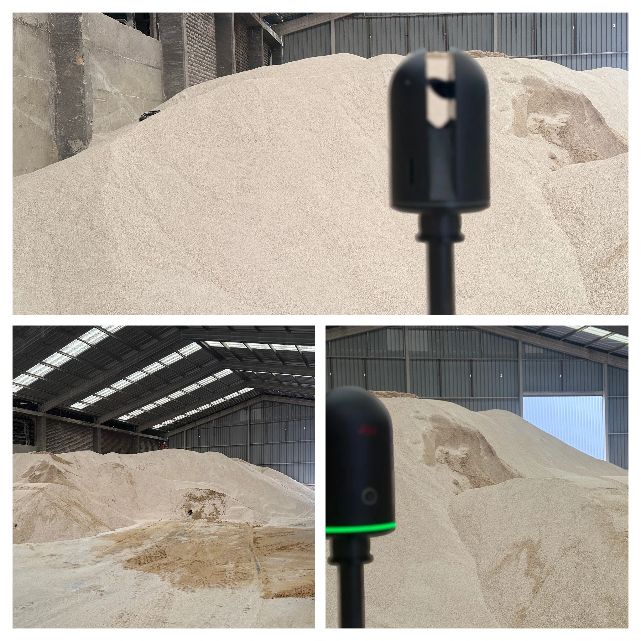 Escáner láser en planta industrial