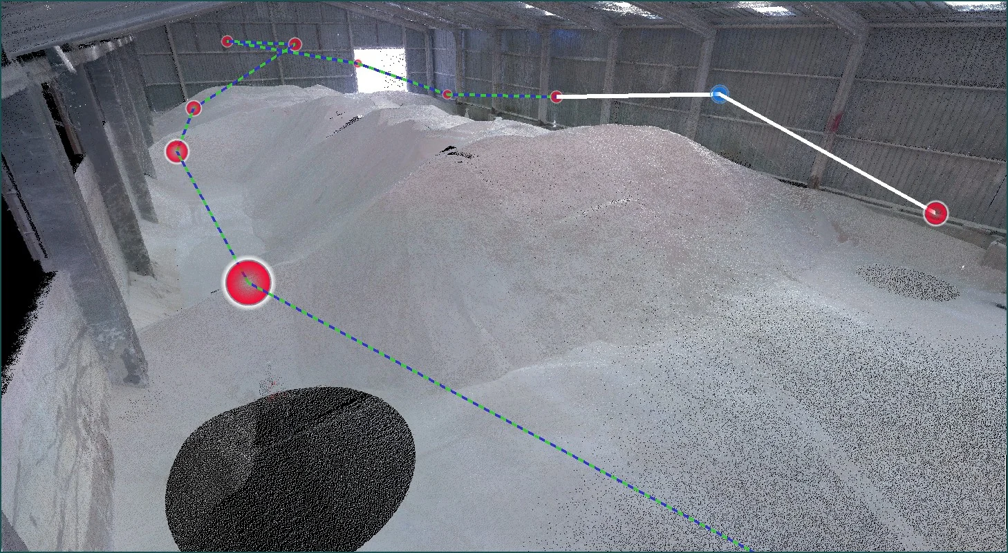 Nube de puntos coloreada