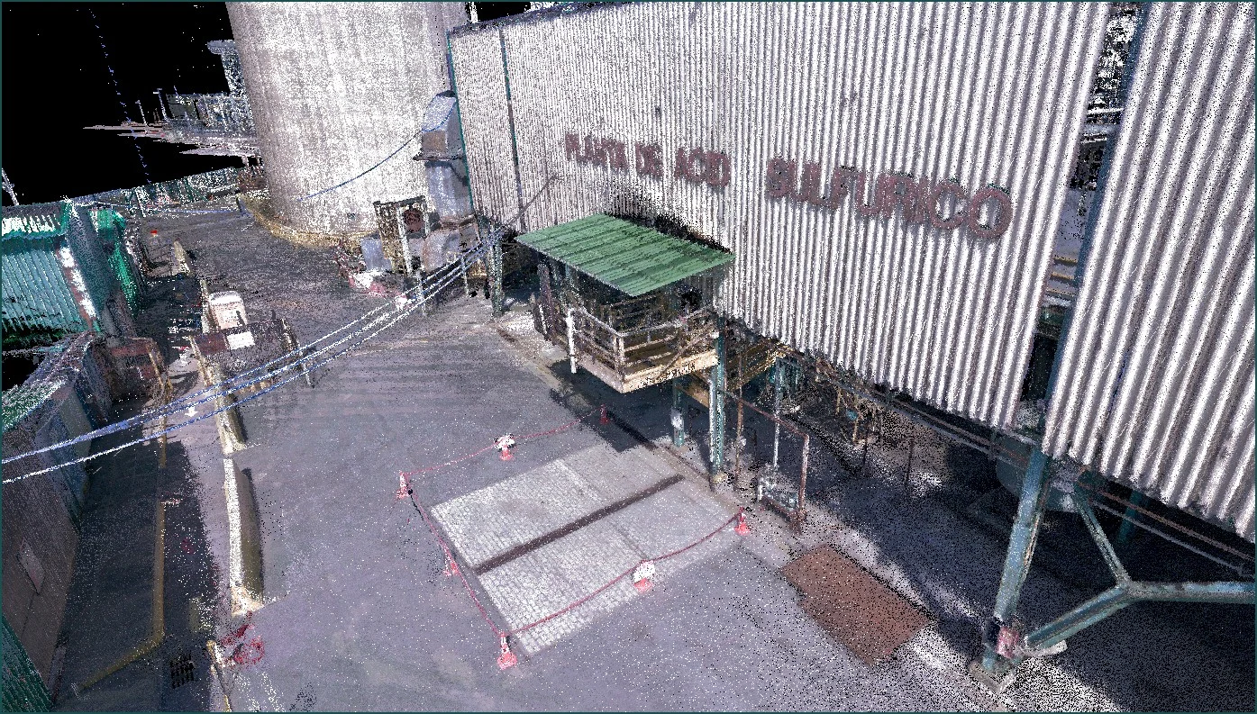 Nube de puntos planta industrial